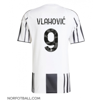 Billige Fotballdrakt Juventus Dusan Vlahovic #9 Replika Hjemmedrakt 2025-26 Kortermet